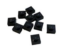 LEGO Parts 1 x 1 Black Plate - Flat Thin 302426 - 3024 - Qty 10 - NEW