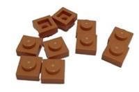 LEGO Parts 1 x 1 Medium Nougat Plate - Flat Thin 6215606 - 3024 - Qty 10 - NEW