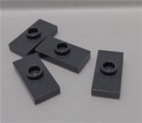 LEGO Pieces & Parts 15573 6092572 Plate 1x2 W/ 1 Knob Dark Stone Grey x4