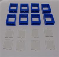 LEGO 60592 35315 1x2x2 Window Frame Blue W/Clear Plastic Glass x8