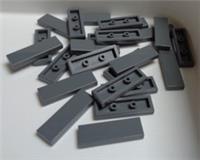 LEGO 4568734- 63864 Flat Tile 1 x 3 Dark Stone Grey x24 -City - Creator