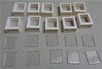 LEGO 60592 35315 1x2x2 Window Frame White W Plastic Glass x10