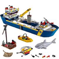 745PCS New Cruise Ship Sea Exploration Ship Building Blocks Model 60266 Science