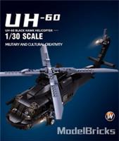 WW2 Military Black Hawk Helicopter Building Blocks Set 692PCS Army Aircraft Toy