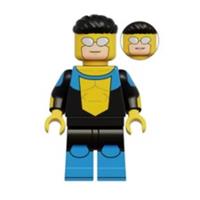 Custom LEGO Invincible Mark Grayson Minifigure Blue Yellow Superhero