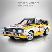 3887PCS Audi Sport Quattro S1 Rally Car 1984 Building Blocks 1:8 Scale