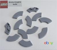 12 x Lego Part 27925 Light Blueish Grey Tile, Round Corner 2 x 2 Macaroni -19E