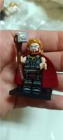 Custom LEGO Thor Minifigure Marvel Avengers Mjolnir Red Cape