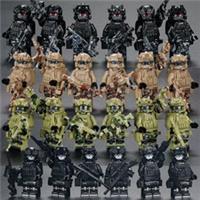 Custom LEGO Army Soldier 18pcs Figure Set Tactical Camo SWAT Weapons Bundle