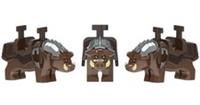 Custom LEGO LOTR Dain Ironfoot War Boar Mount Hobbit Figure