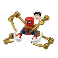 Custom LEGO Iron Spider Minifigure Marvel Spider-Man Gold Arms Peter Parker