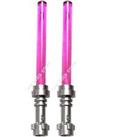 2 X OFFICIAL LEGO - STAR WARS LIGHTSABERS - METALLIC / TRANS PINK - FAST - NEW