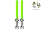 2 X OFFICIAL LEGO - STAR WARS LIGHTSABERS - METALLIC / BRIGHT GREEN - FAST - NEW