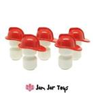 LEGO Firemans Hats Red 5 x NEW For Mini figure - HG13