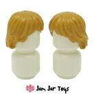 LEGO Minifigure Hair Wig 2 x NEW Hair Pieces Pearl Gold Tousled and Layered H3