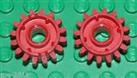 Lego 2x Technic Red Gear 16 Tooth with Clutch on both sides (18946) NEW!!!