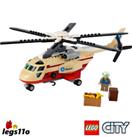 LEGO CITY Wildlife Rescue Winch Helicopter and Pilot Minifigure NEW NO BOX 60302