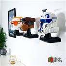Gecko Bricks Wall Mount For Lego Helmet Collection - Uses Single Wall Fixing