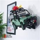 Gecko Bricks Wall Mount for LEGO Icons Classic Land Rover 10317