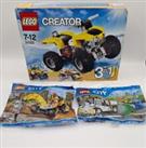 LEGO Creator Turbo Quad 3in1 Buggy Monster Truck Retired 31022 + Poly Bags A70