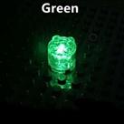 ? BRICKBUMS CUSTOM 2X2 ROUND GREEN LED LIGHT BRICK FOR LEGO NEW