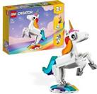 LEGO Creator 3 in 1 Magical Unicorn Toy to Seahorse Peacock, Rainbow...