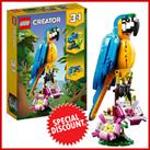 LEGO 31136 Creator 3 in 1 Exotic Parrot to Frog to Fish Animal Figures Building