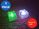 LED 5 PACK of Light Up Square 2x2 Bricks Lego Compatible White or RGB