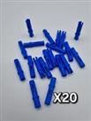 LEGO TECHNIC X20 CONNECTOR PEG W. FRICTION 3M BRIGHT BLUE 42924 6299413 NEW