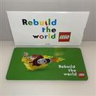Lego VIP Exclusive Reward RETRO TIN SIGN "LEGO REBUILD THE WORLD" Snail Green