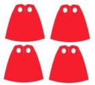 4 x (Pack of 4) Red Capes for Lego Minifigures NEW