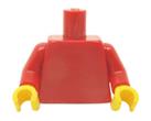 LEGO Torso Body For Minifigure Plain Red Yellow Hands Santa Xmas