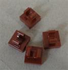 LEGO Bits 15712 - 6348057 Modified 1 x 1 Tile With Clip Reddish Brown x4