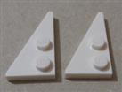 LEGO 65429 6354823 Plate Left 4x2 Wedge White x2