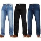 Mens Straight Leg Jeans Stretch Basic Casual Work Denim Regular Big Tall Waists - 28, 30, 32, 34, 36, 38, 40, 42, 44, 46, 48 Regular