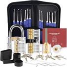 36pcs Practice Hook Lock Set Key Extractor Transparent Training Practice Padlock