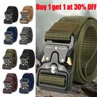 Quick Release Work Belt Tactical For Men Army Webbing Nylon Military Waistbelt - 120cm x 3.8cm Regular