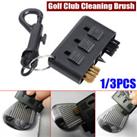 1-3pcs Golf Cleaning Cleaner Brush Tool 3-in-1 for woods irons Clubs Grooves