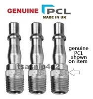 3pc BSP 1/4" MALE GENUINE PCL connectors AIR LINE fittings compressor FREE POST