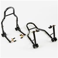 Universal Track Front And Rear Motorcycle Bike Paddock Stand Pair Stands Combo