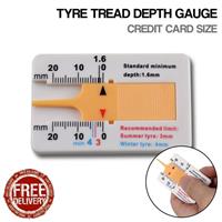 Tyre Tread Tire Wood Depth Gauge Car Wheel Measurer Caliper Checker Credit Card