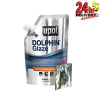 UPOL DOLPHIN GLAZE 440ML SELF LEVELING FINE FINISHING FILLER + BPO HARDENER