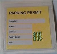 1 x Universal Clear Square Car Parking Permit Holder Wallet Pocket 100mm x 100mm