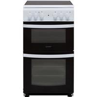 Indesit ID5V92KMW Cloe 50cm Free Standing Electric Cooker with Ceramic Hob