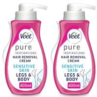 VEET Cream Hair Removal Sensitive Skin Pump 400ml (UK STOCK)