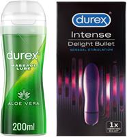 Durex Intense Delight Bullet Vibrator and Play Aloe Vera 2in1 Sensual Lube