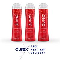 Durex Strawberry Lube Intimate Gel, Water Based 100 ml, Pack of 3
