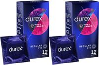 Durex Mutual Climax 12 Pack Performax Condoms Pack of 2 Ribbed Dotted 24 condoms