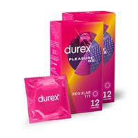 Durex Ribbed and Dotted Pleasure Me Latex Condoms x 24 ( 2 x 12 pack )
