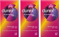 Durex Ribbed and Dotted Pleasure Me Condoms 12 Pack x 3 (UK Stock!)